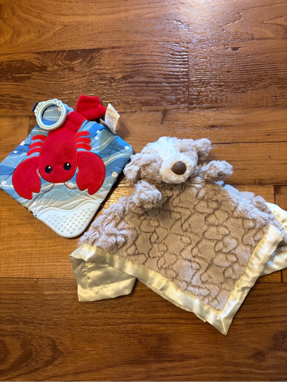 Mary Meyer Puppy Plush Security Blanket with Red Crab Teether Set EUC